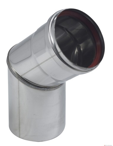COUDE BR 45Â° INOX 316 4/10 DIAM 80+JOINT A LEVRES